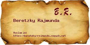 Beretzky Rajmunda névjegykártya